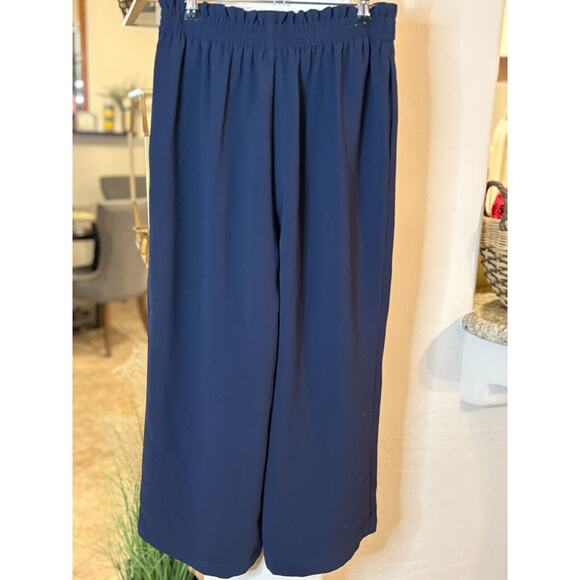 DR2 Wide Leg Navy Blue Ankle Pants Small 4-8 - Picture 5 of 5